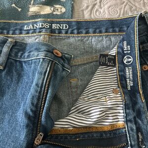 Lands' End Blue Straight Leg Jeans Classic Denim